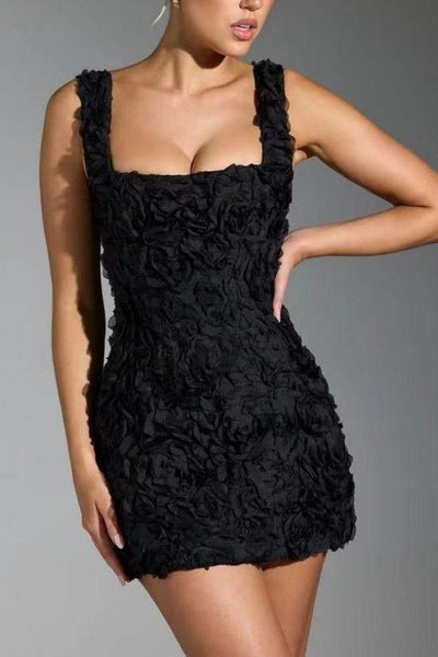 Mini-robe fleurie texturée 