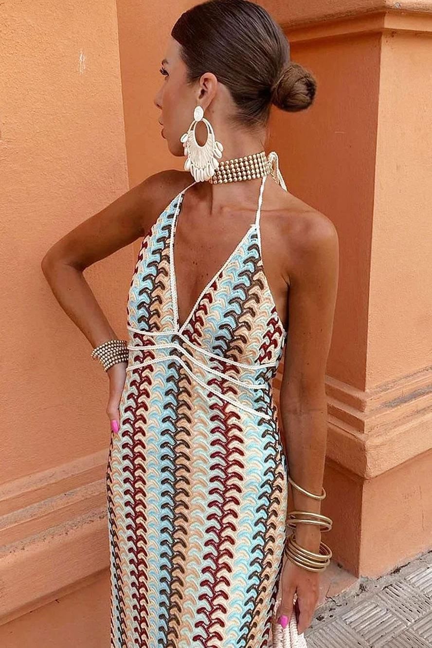 Boho Knit Maxi Dress