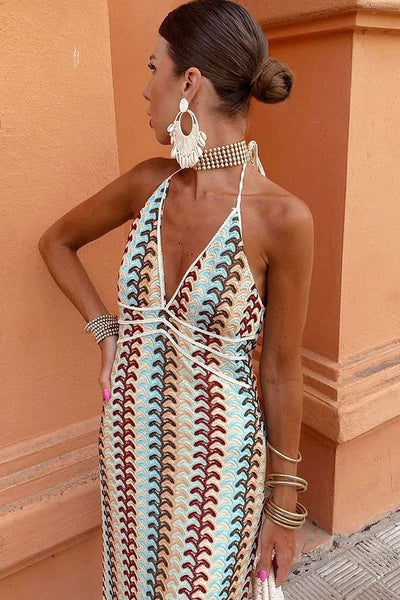 Boho Knit Maxi Dress