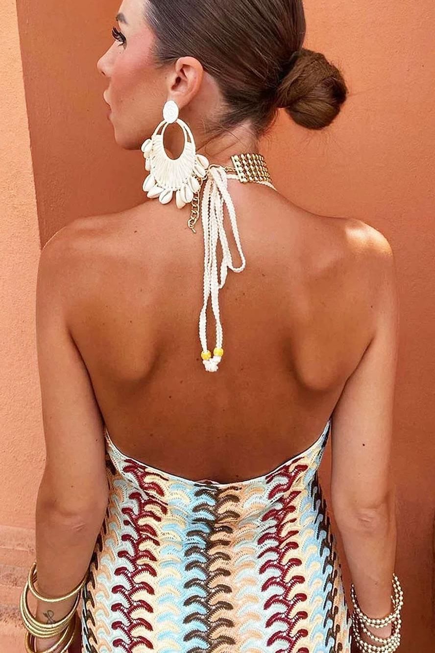 Boho Knit Maxi Dress