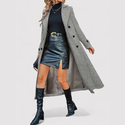 Double-Breasted Long Coat
