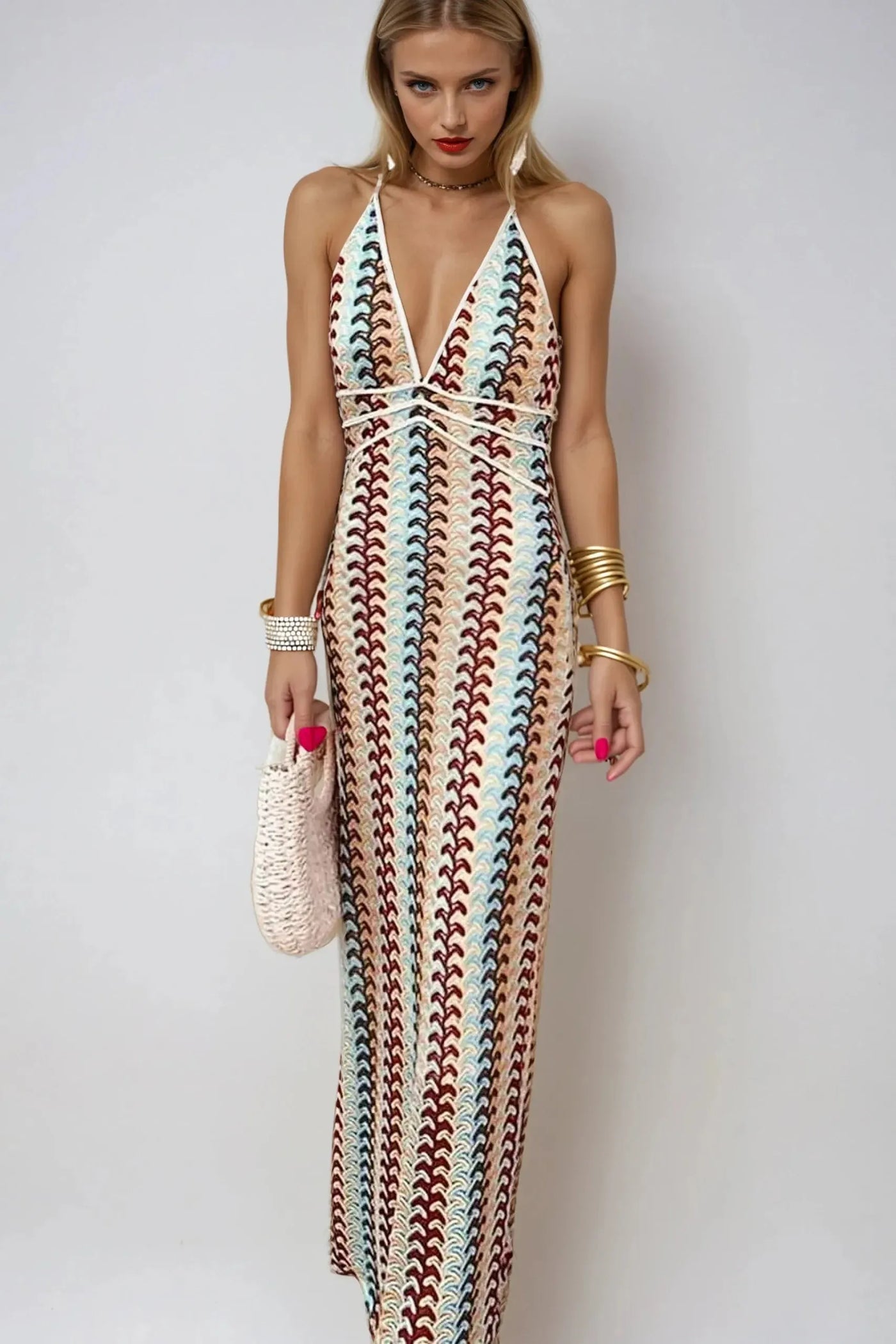 Boho Knit Maxi Dress