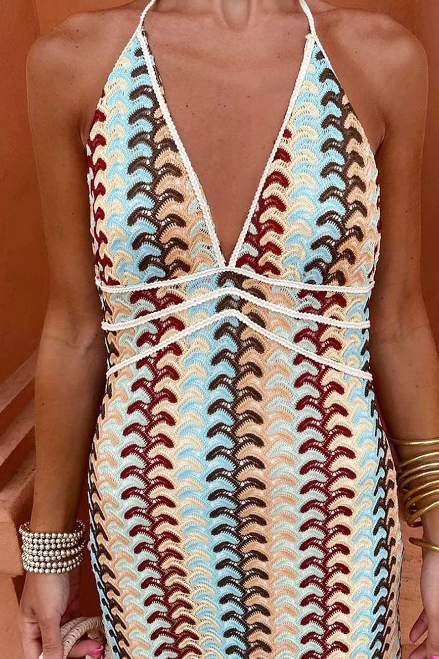 Boho Knit Maxi Dress