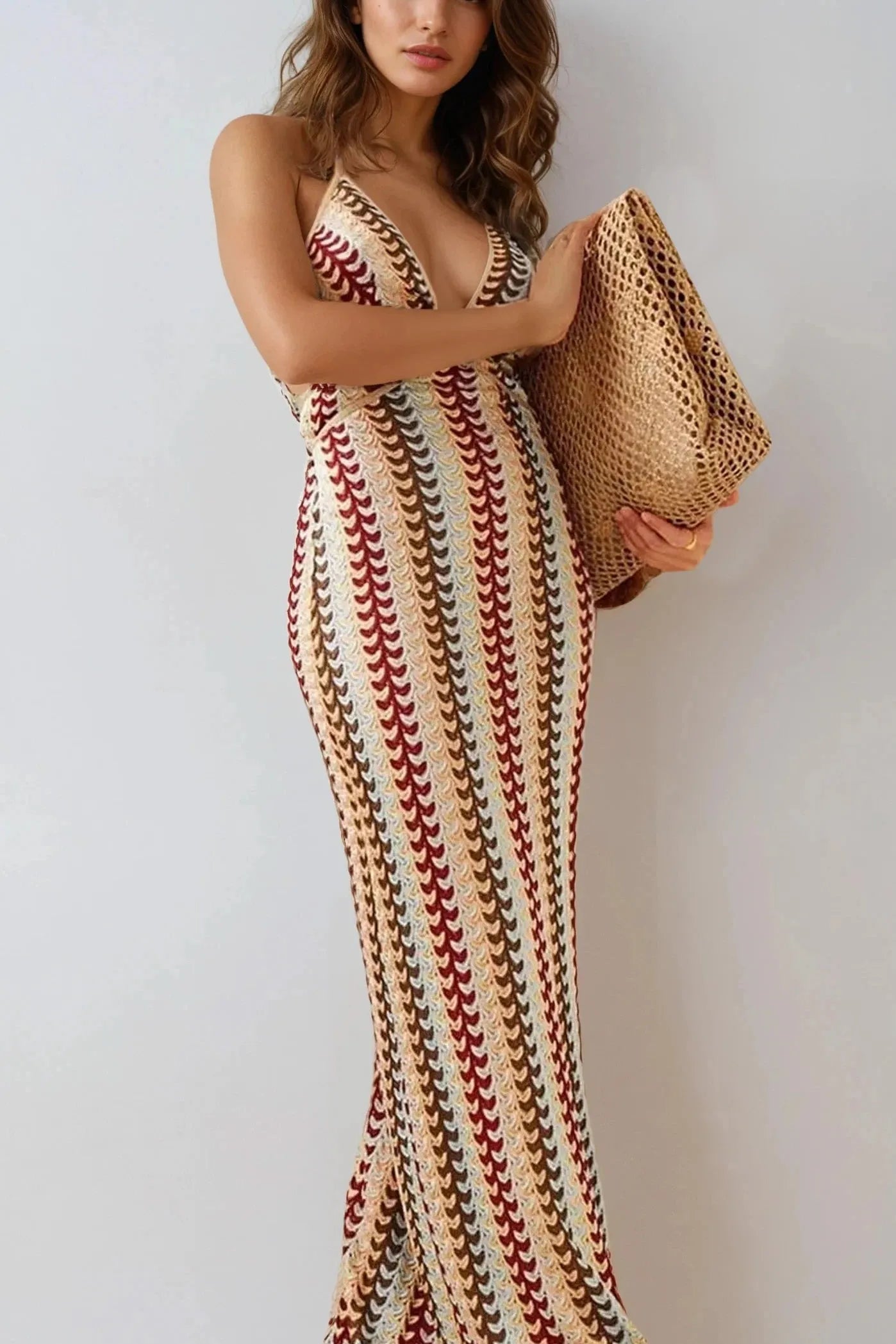 Boho Knit Maxi Dress