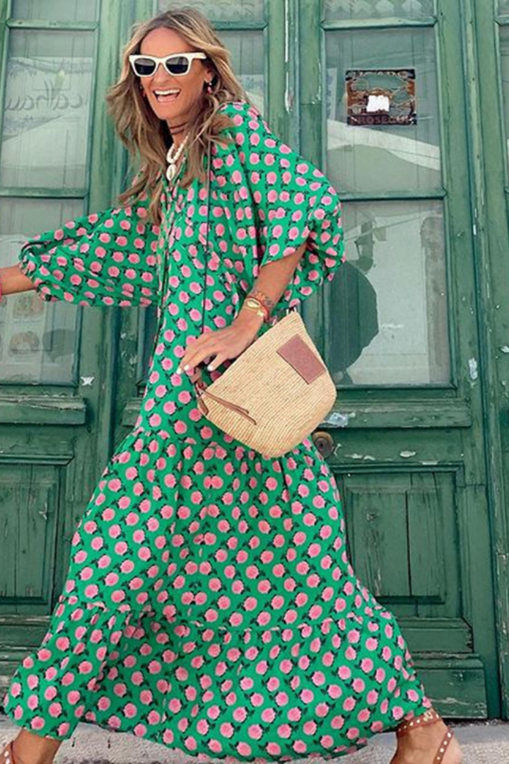 Robe longue fluide style bohème