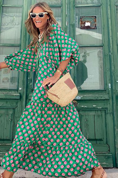 Robe longue fluide style bohème