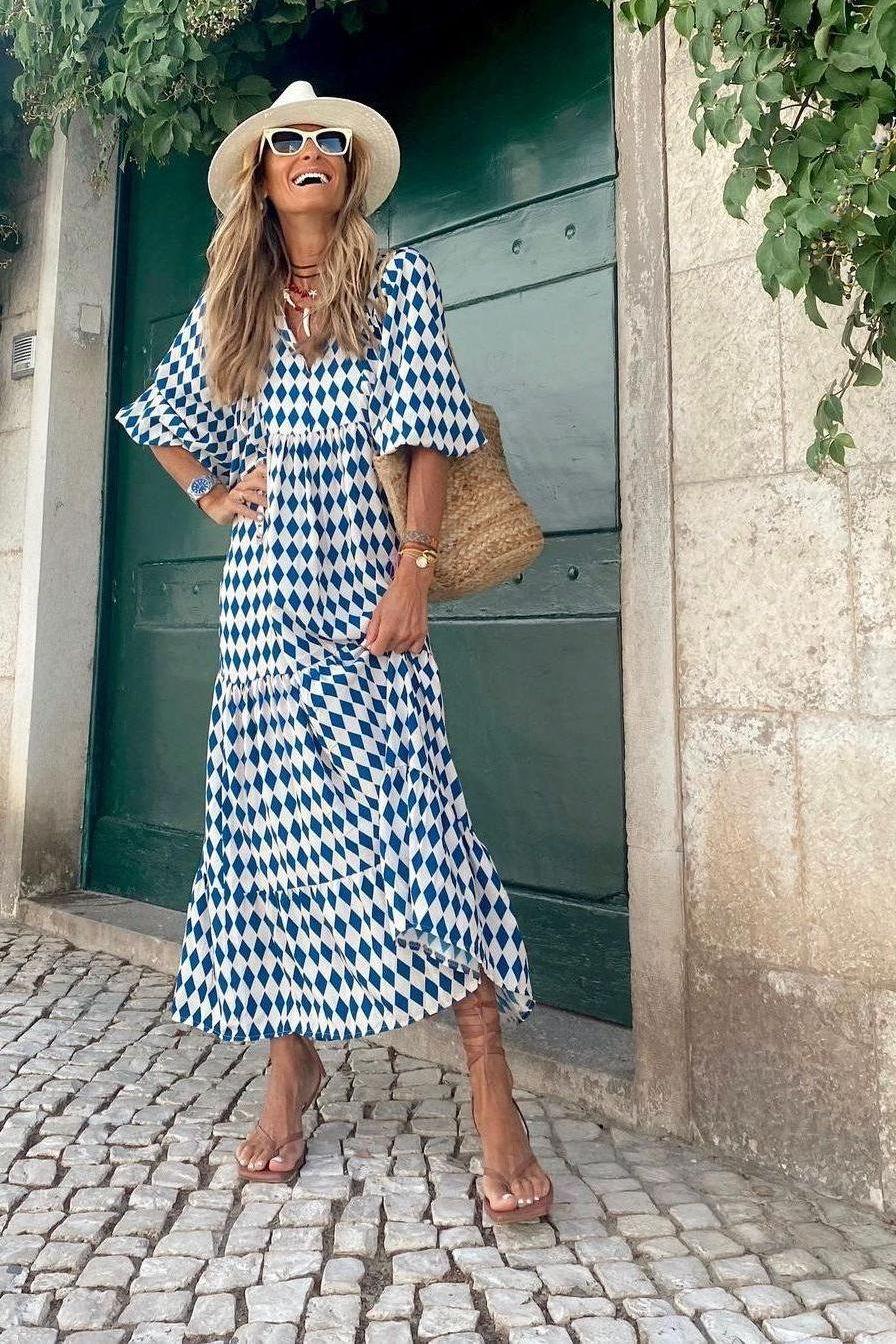 Robe longue fluide style bohème