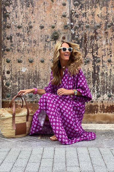 Robe longue fluide style bohème