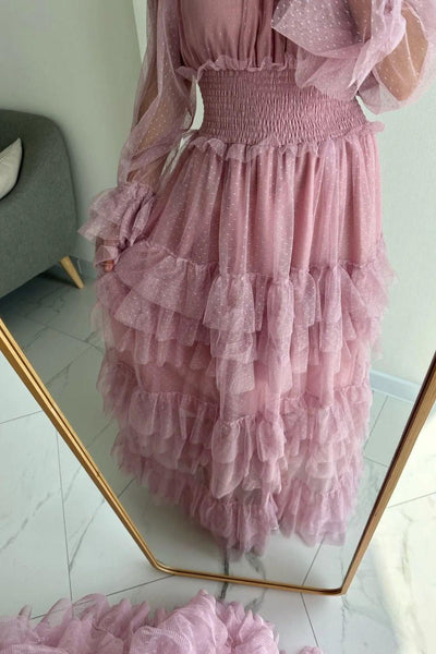 Off-Shoulder Ruffle Maxi Dress