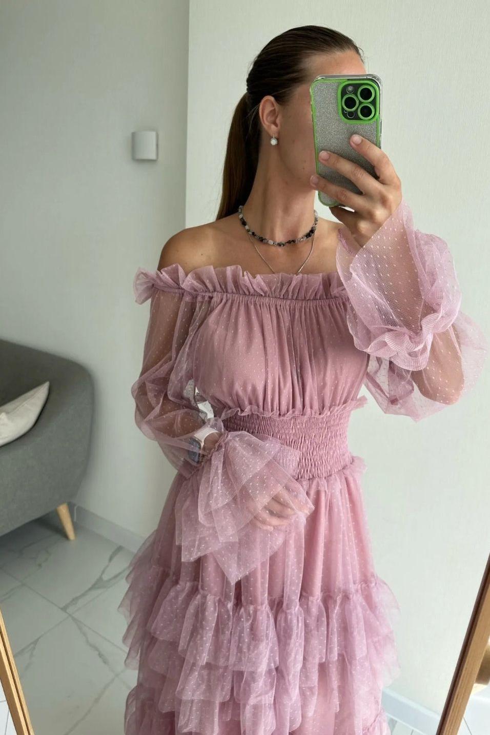 Off-Shoulder Ruffle Maxi Dress