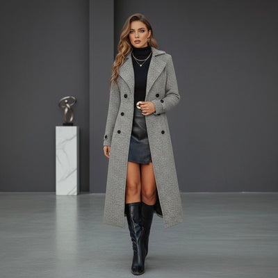 Double-Breasted Long Coat