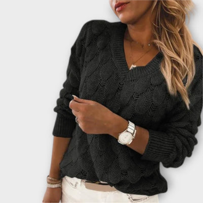 Classic V-Neck Knit Sweater