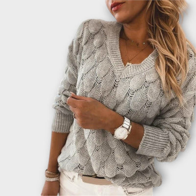 Classic V-Neck Knit Sweater