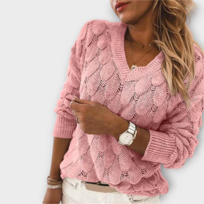 Classic V-Neck Knit Sweater
