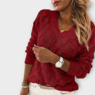 Classic V-Neck Knit Sweater